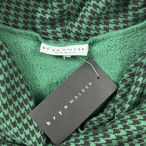 Bryn Walker Size Large Inlet Pike Houndstooth Print Cowl Neck‎ Poncho Top - Picture 6 of 10